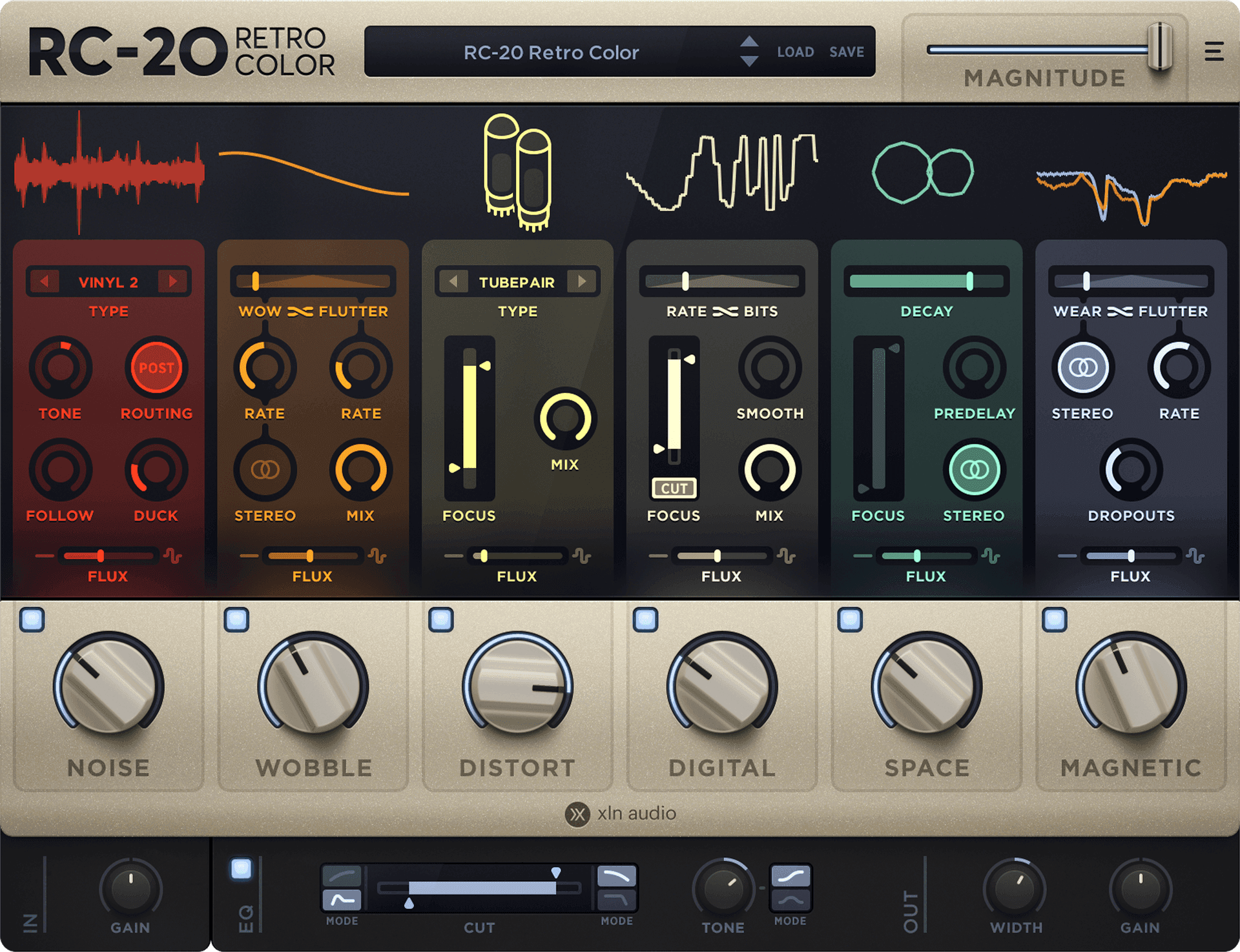 XLN Audio RC-20 Retro Color interface